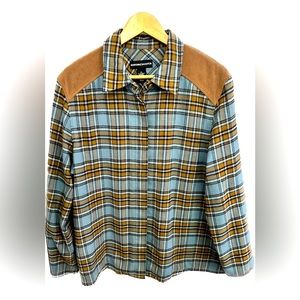 Norton Mcnaughton Vintage Plaid with Suede Shoulder (X-Large)